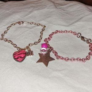Lot of 2 Charm Bracelets Disney and Claire's